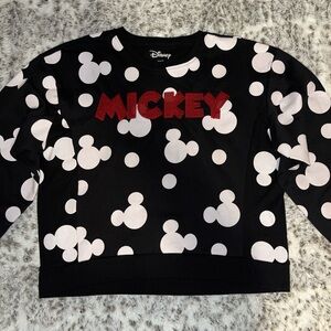 Disney Mickey Mouse Polka Dot Kids Sweatshirt - Black and Red